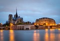Paris, Seine and Notre Dame Royalty Free Stock Photo
