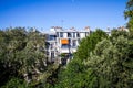 PARIS - September 19, 2019 : Haussmann building view from the Jardin Des Plantes Park Royalty Free Stock Photo