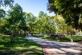 PARIS - September 19, 2019 : Luxembourg Gardens path