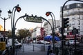 Paris Metropolitain entrance om Blanche station.