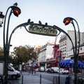 Paris Metropolitain entrance om Blanche station.
