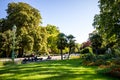 PARIS - September 10, 2019 : People in Parc Monceau