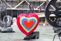 Heart at Stravinsky Fountain Paris Royalty Free Stock Photo
