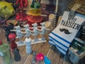 Paris shop display with salt and pepper shakers