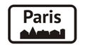 Paris sign road illustration Royalty Free Stock Photo