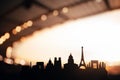 Paris' Silhouette Inspires Greatness for the 2024 Sports Games. Royalty Free Stock Photo