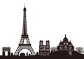 Paris skyline Royalty Free Stock Photo