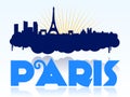 Paris skyline design logo Royalty Free Stock Photo