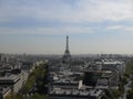 Paris SkyLine Eiffel Tower in distance Summertime