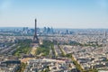 Paris skyline with Eiffel Tower, Les Invalides and business dist Royalty Free Stock Photo