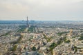 Paris skyline with Eiffel Tower, Les Invalides and business dist Royalty Free Stock Photo