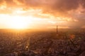 Paris Skyline With Eiffel Tower Royalty Free Stock Photo