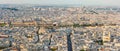 Paris skyline panorama aerial view in daylight Royalty Free Stock Photo