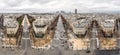 Paris skyline panorama from the Arc de Triomphe - France. La Def Royalty Free Stock Photo