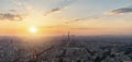 Paris skyline - panorama from the Montparnass tower Royalty Free Stock Photo