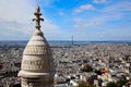 Paris skyline and Sacre Coeur Basilique Royalty Free Stock Photo