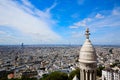 Paris skyline and Sacre Coeur Basilique Royalty Free Stock Photo