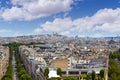 Paris skyline and sacre coeur cathedral France Royalty Free Stock Photo