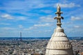 Paris skyline and Sacre Coeur in Montmartre Royalty Free Stock Photo