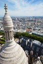 Paris skyline and Sacre Coeur in Montmartre Royalty Free Stock Photo