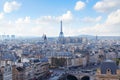 Paris skyline view from Notre Dame Royalty Free Stock Photo