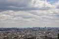 Paris skyline, view from the Sacre Coeur on Montmartre hill, France. Royalty Free Stock Photo