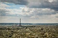 Paris skyline, view from the Sacre Coeur on Montmartre hill, France. Royalty Free Stock Photo