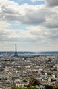 Paris skyline, view from the Sacre Coeur on Montmartre hill, France. Royalty Free Stock Photo