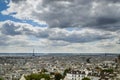 Paris skyline, view from the Sacre Coeur on Montmartre hill, France. Royalty Free Stock Photo
