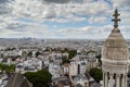 Paris skyline, view from the Sacre Coeur on Montmartre hill, France. Royalty Free Stock Photo