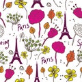 Paris Spring-Love in Paris seamless repeat pattern