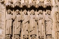 Paris: statues of Notre Dame Royalty Free Stock Photo