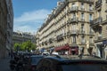 Paris street architecture early morning