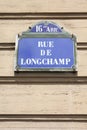 Paris street sign Royalty Free Stock Photo