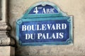 Paris Street sign scene Royalty Free Stock Photo
