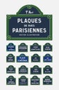 Paris street signs Royalty Free Stock Photo