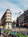 Paris street view, view of the second district of the capital of France Royalty Free Stock Photo