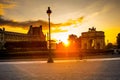 Paris sunset Royalty Free Stock Photo