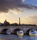 Paris sunset Royalty Free Stock Photo