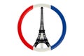 Paris symbol 3d Royalty Free Stock Photo