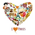 Paris Touristic Poster Royalty Free Stock Photo