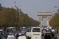 Paris traffic at Arc de Triomphe