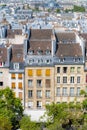 Paris, typical buildings and roofs Royalty Free Stock Photo