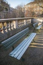 Paris, typical green bench