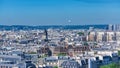 Paris, typical roofs, aerial view