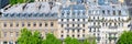 Paris, typical roofs, beautiful buildings Royalty Free Stock Photo