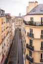Paris, typical street, facades and windows