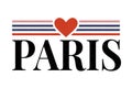 Paris typography slogan drawing modern Fashion Slogan for T-shirt and apparels graphic vector Print