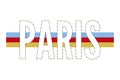 Paris typography slogan drawing modern Fashion Slogan for T-shirt and apparels graphic vector Print