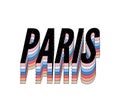 Paris typography slogan drawing modern Fashion Slogan for T-shirt and apparels graphic vector Print